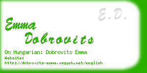 emma dobrovits business card